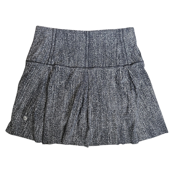 Lululemon Air Time Black/White Lost In Pace Skirt Size 4 Tall - Picture 4 of 8